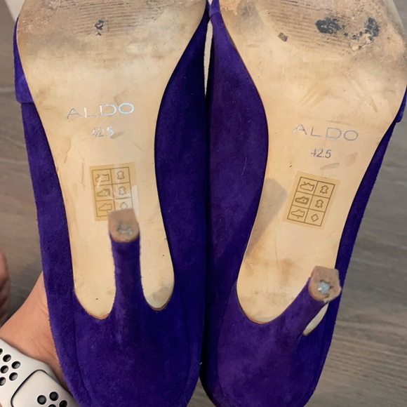 Aldo Purple Suede Heels - Picture 5 of 6